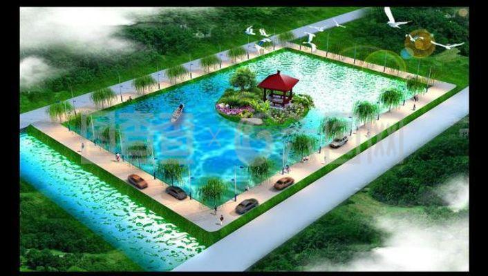 園林鳥瞰圖圖片