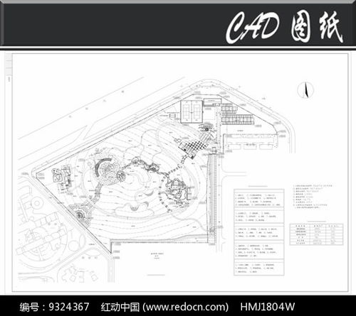 彩田公園園林環境設計平面圖