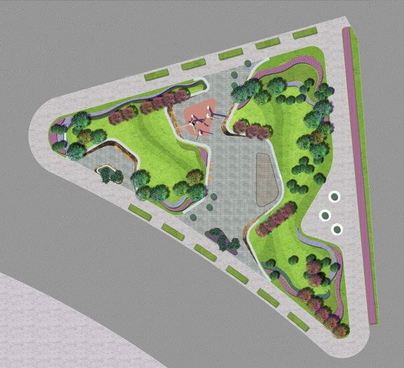 校園英語角小廣場PSD園林景觀設(shè)計方案